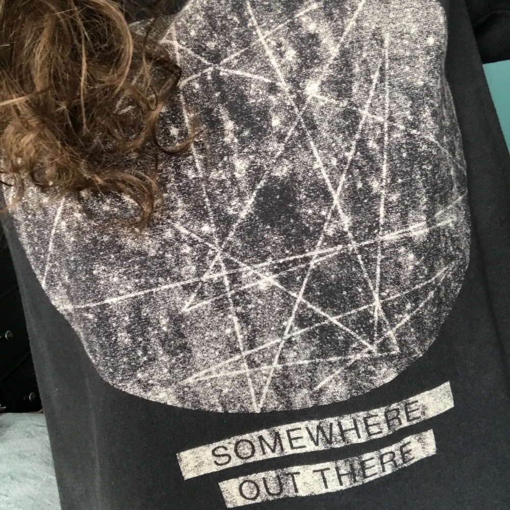Edgy dark grey quote t-shirt